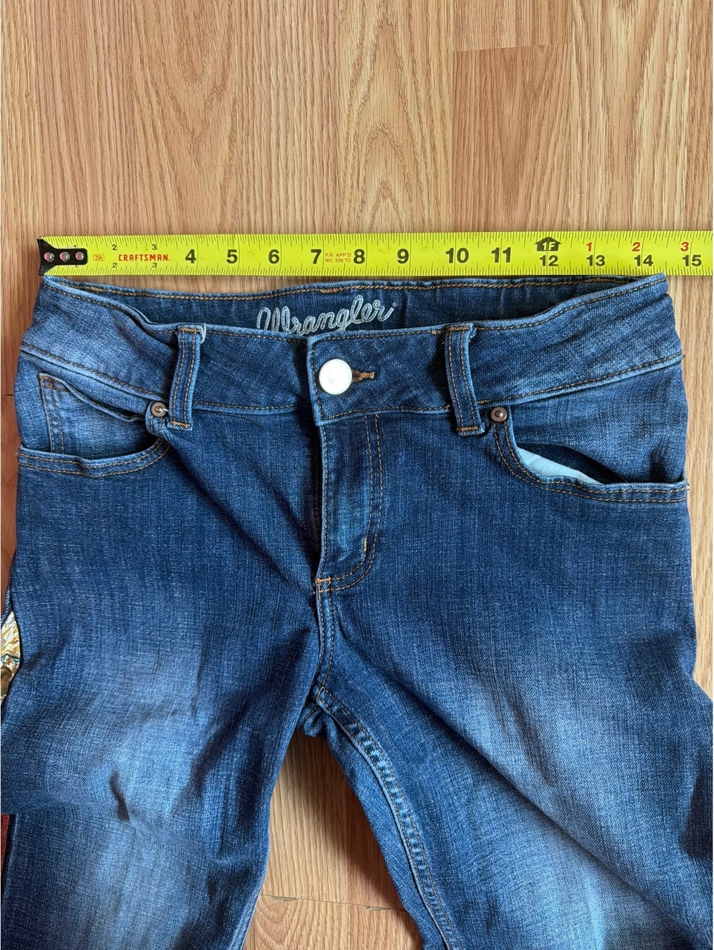 Wrangler Handmade Custom Western Wide Leg Western Jeans Size 5x33 - Picture 7 of 9